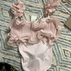Pink Free People Body Suit